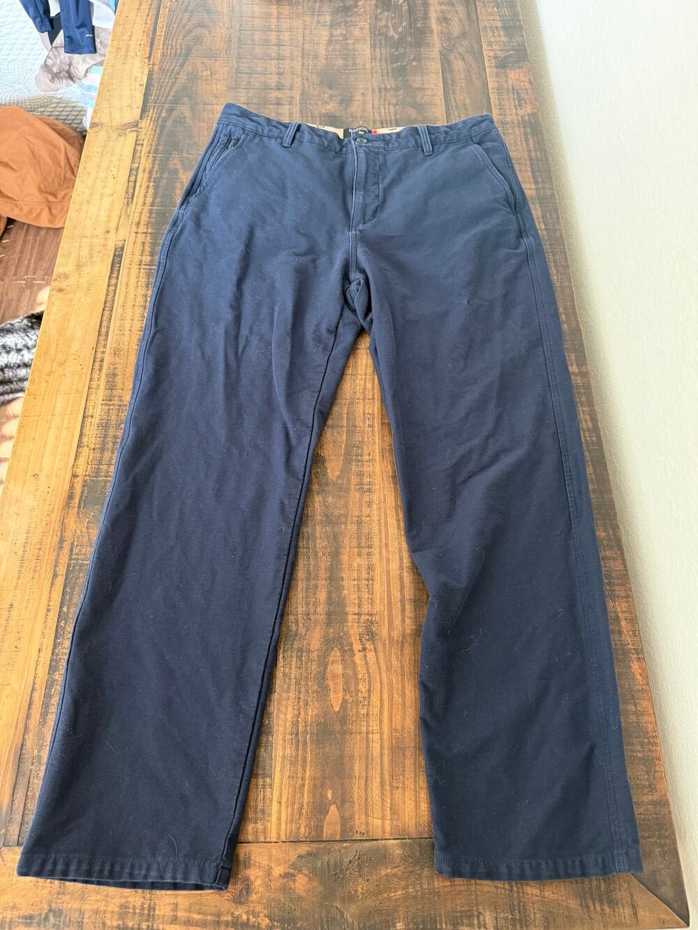 Dockers Smart 360 Knit Men’s Pants 33 Navy Straight Fit Stretch Chino
